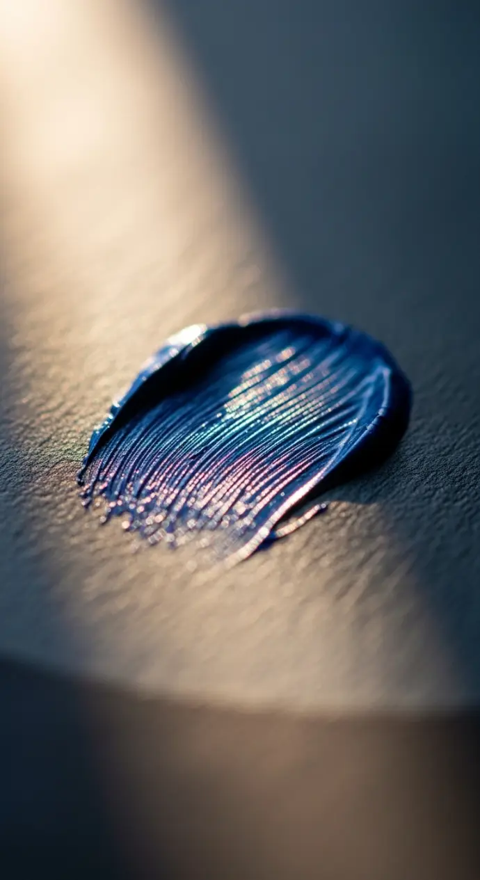 A hyper-focused, extreme close-up of a single, delicate brushstroke on an unseen masterpiece. The texture is palpable, illuminated by a precise beam of light, revealing profound depth and intricate detail, symbolizing expert examination and authenticity.